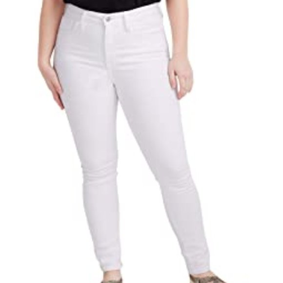 Madewell 10" High Rise Skinny Jeans Magic Pockets White Denim Plus Size 22 NEW - Picture 1 of 11